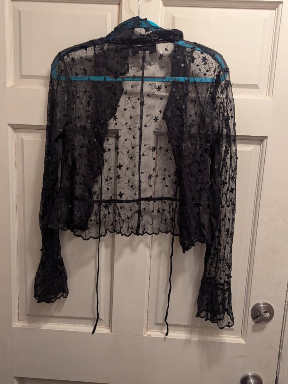 Cardigan Black sheer size 10 The Pyramid Collection